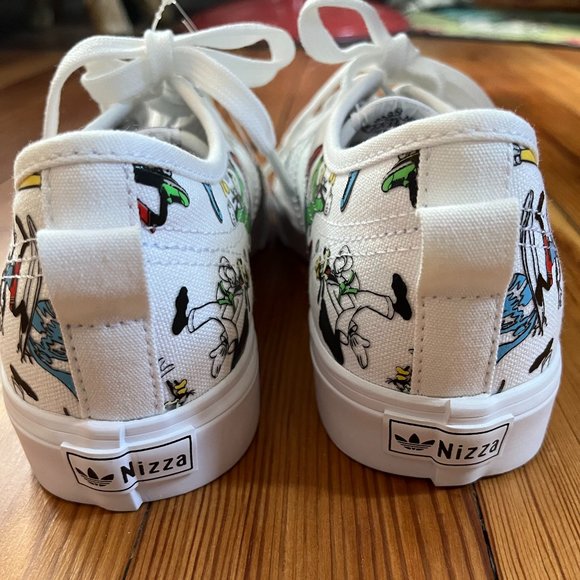ADIDAS ORIGINALS NIZZA J X DISNEY SPORT GOOFY WHITE [FW0651] KID'S SIZE 5 - Picture 6 of 9